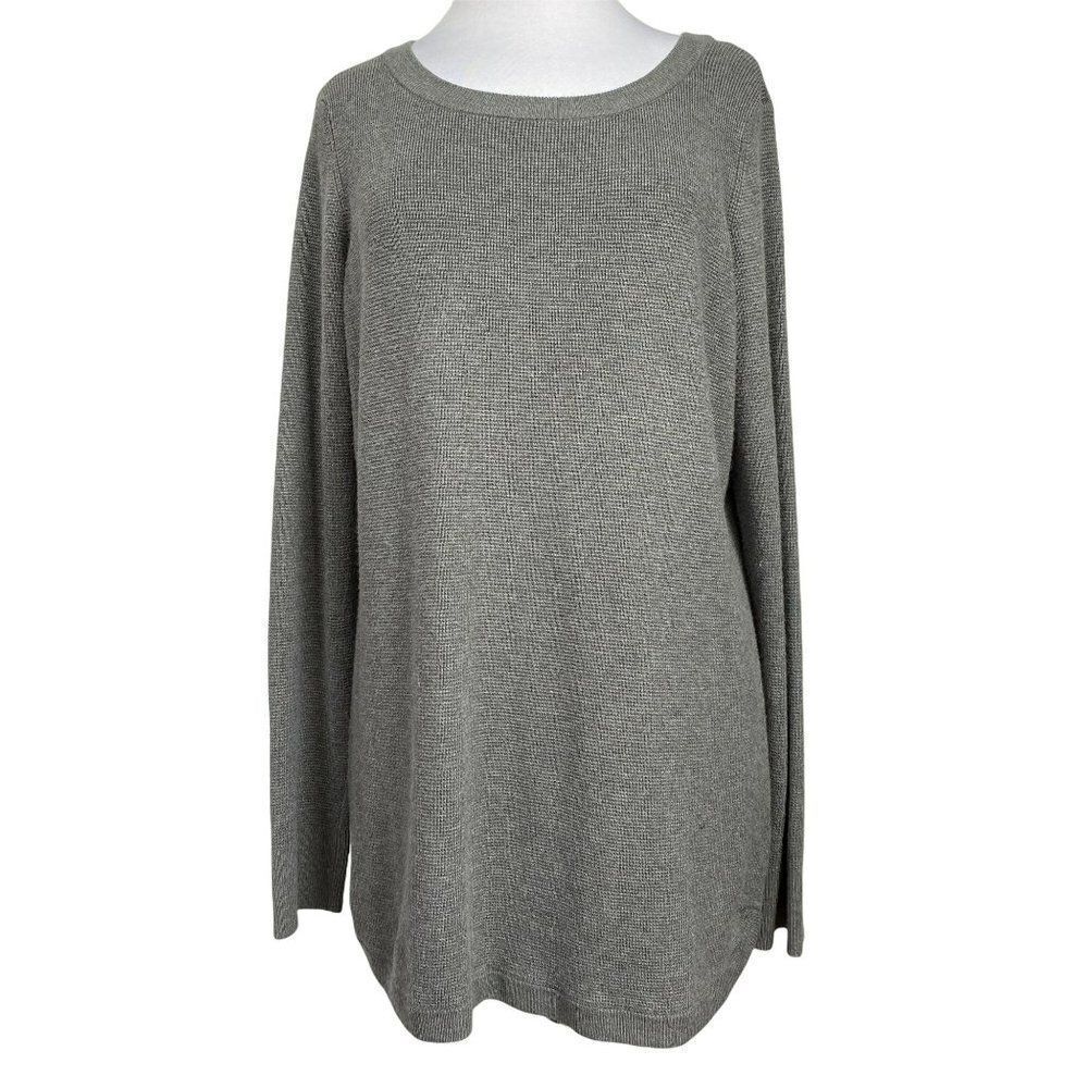 Evolution Men's Gray Thermal Knit Long Sleeve Pullover Tee Top Sz XL